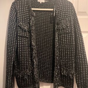 Calvin Klein Women's Black and White Cardigan